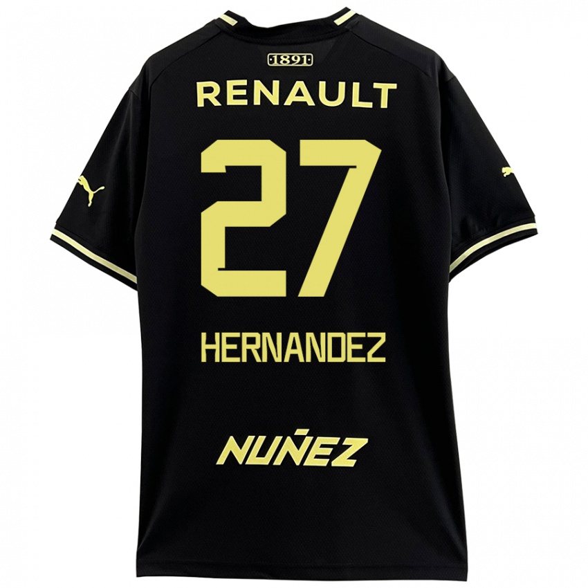 Kinder Lucas Hernández #27 Schwarz Gelb Auswärtstrikot Trikot 2024/25 T-Shirt Schweiz