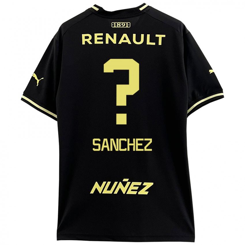 Kinder Juan Sanchez #0 Schwarz Gelb Auswärtstrikot Trikot 2024/25 T-Shirt Schweiz