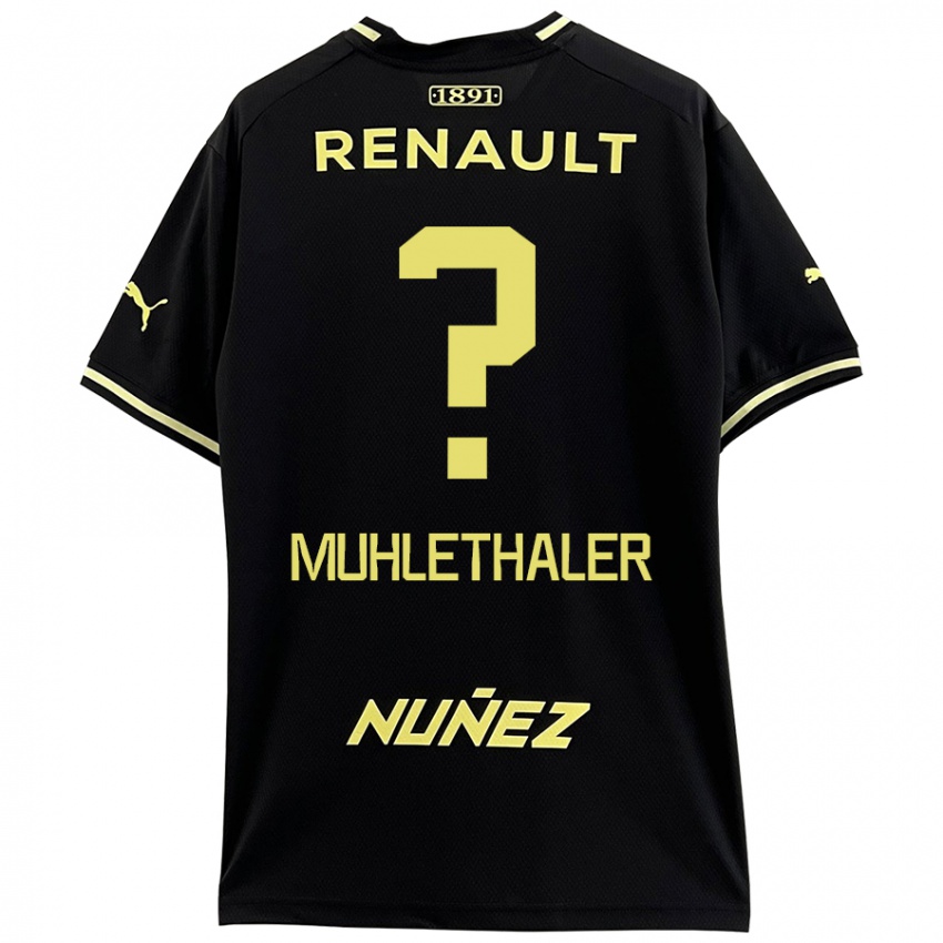 Kinder Stiven Muhlethaler #0 Schwarz Gelb Auswärtstrikot Trikot 2024/25 T-Shirt Schweiz