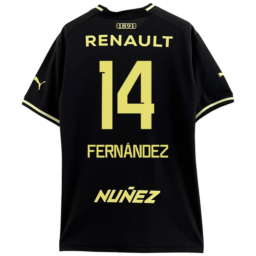 Kinder Faustino Fernández #14 Schwarz Gelb Auswärtstrikot Trikot 2024/25 T-Shirt Schweiz