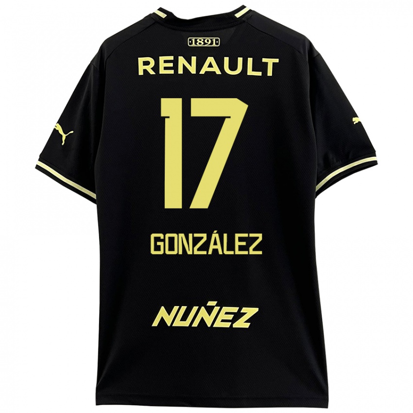 Kinder Luciano González #17 Schwarz Gelb Auswärtstrikot Trikot 2024/25 T-Shirt Schweiz