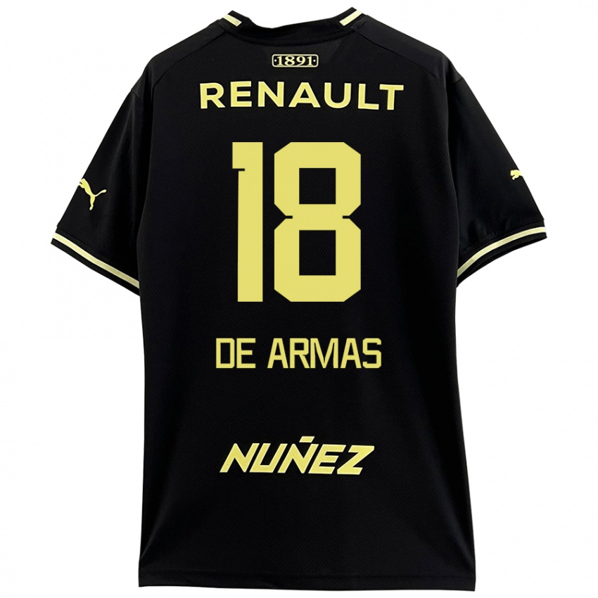 Kinder Nahuel De Armas #18 Schwarz Gelb Auswärtstrikot Trikot 2024/25 T-Shirt Schweiz