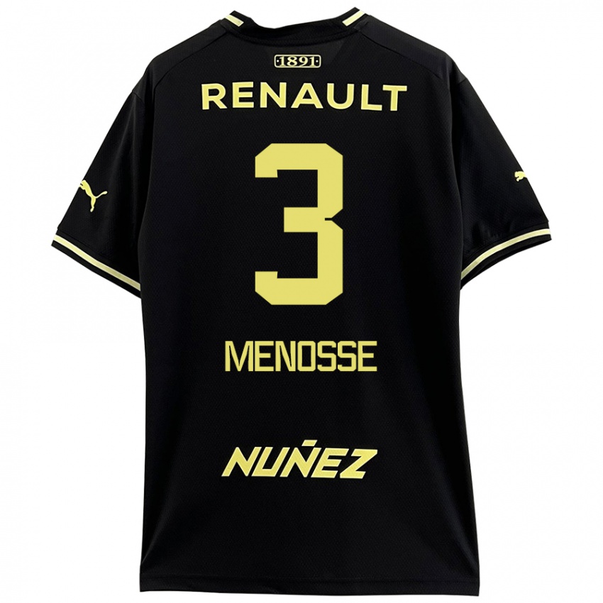 Kinder Hernán Menosse #3 Schwarz Gelb Auswärtstrikot Trikot 2024/25 T-Shirt Schweiz