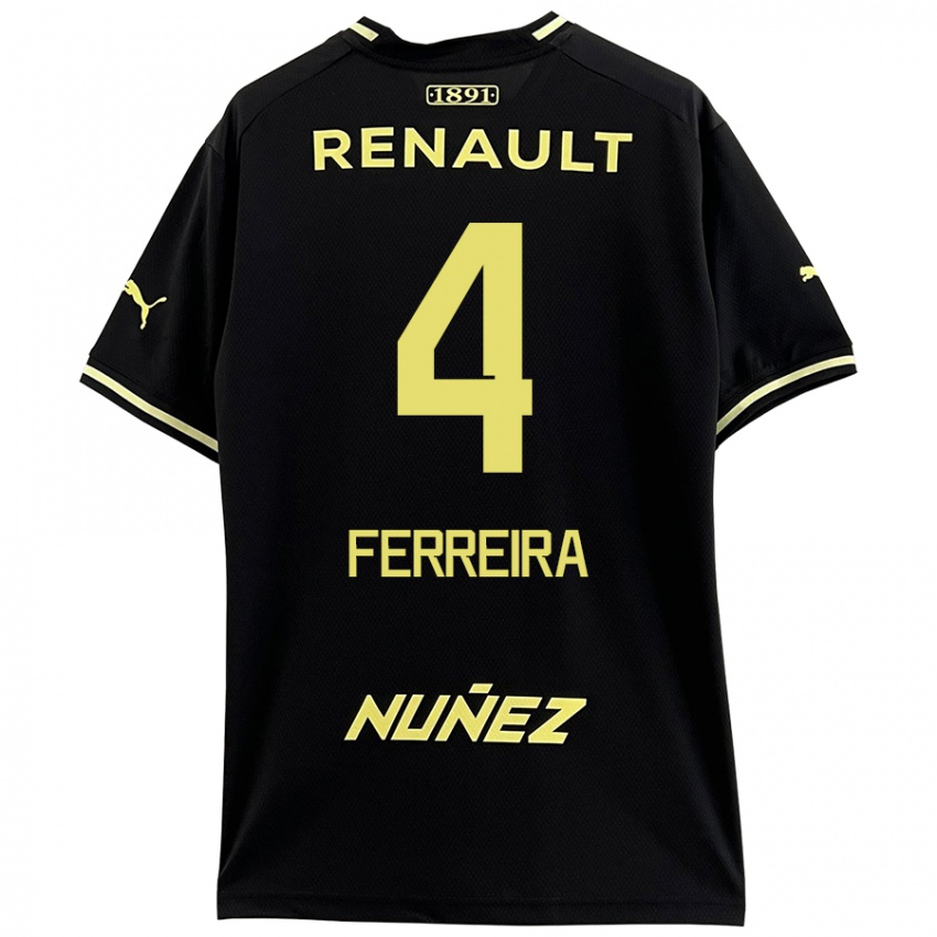 Kinder Joaquín Ferreira #4 Schwarz Gelb Auswärtstrikot Trikot 2024/25 T-Shirt Schweiz