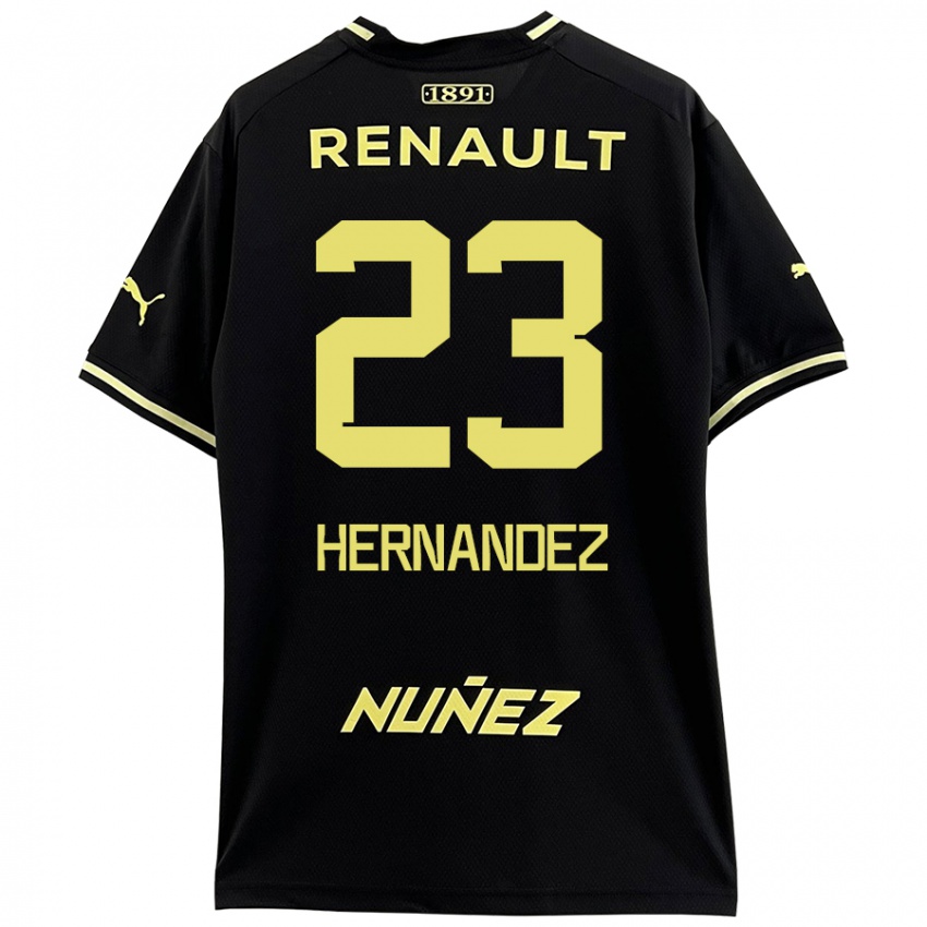 Kinder Abel Hernández #23 Schwarz Gelb Auswärtstrikot Trikot 2024/25 T-Shirt Schweiz