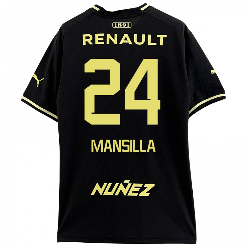 Kinder Brian Mansilla #24 Schwarz Gelb Auswärtstrikot Trikot 2024/25 T-Shirt Schweiz