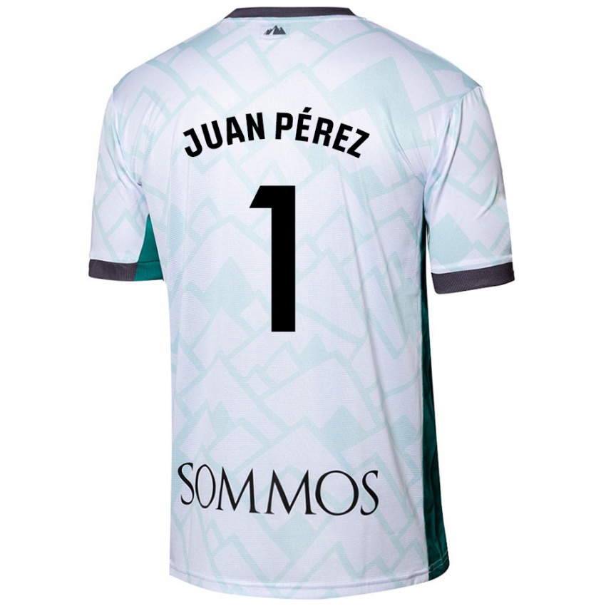 Kinder Juan Pérez #1 Weiß Grün Auswärtstrikot Trikot 2024/25 T-Shirt Schweiz