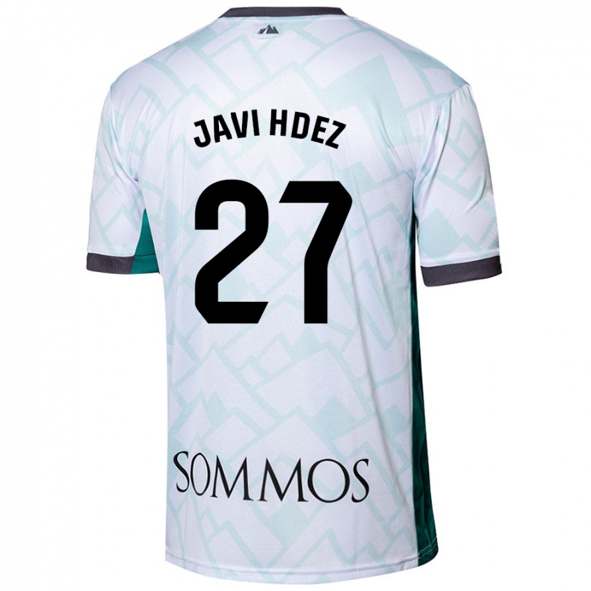 Kinder Javi Hernández #27 Weiß Grün Auswärtstrikot Trikot 2024/25 T-Shirt Schweiz