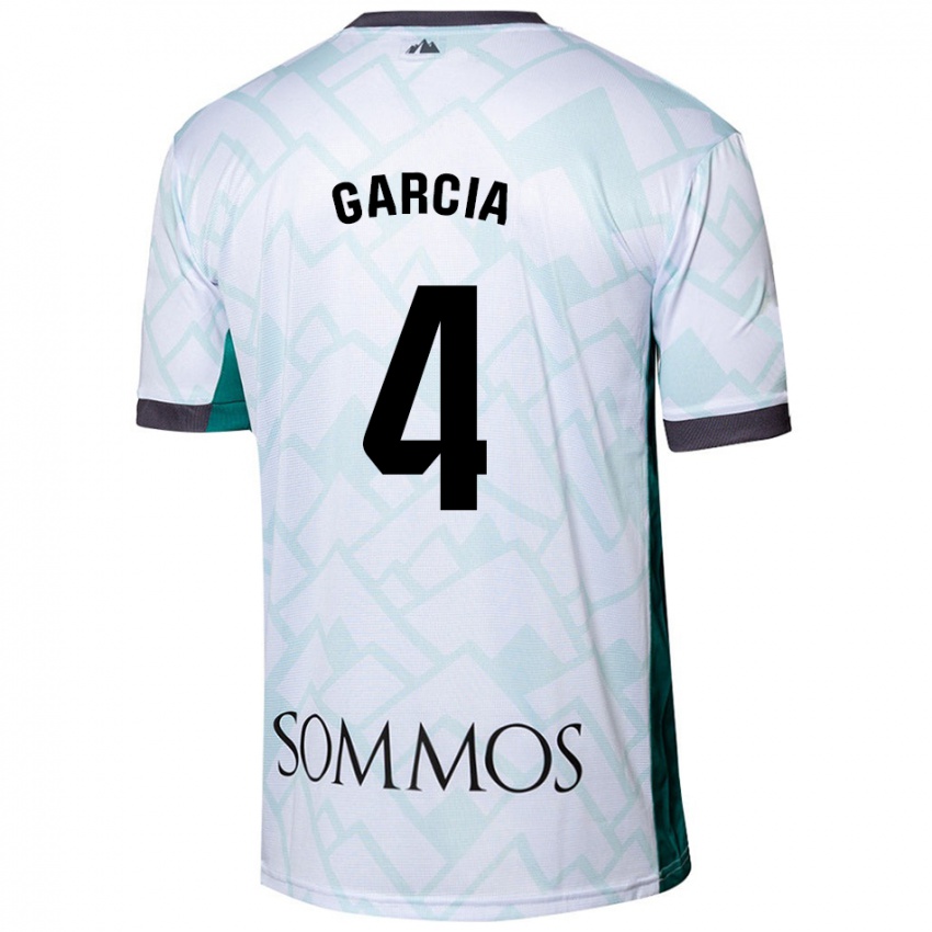 Kinder Nacho García #4 Weiß Grün Auswärtstrikot Trikot 2024/25 T-Shirt Schweiz