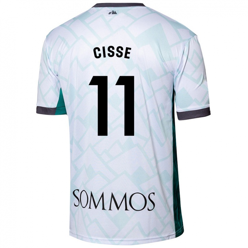 Kinder Bakary Cissé #11 Weiß Grün Auswärtstrikot Trikot 2024/25 T-Shirt Schweiz