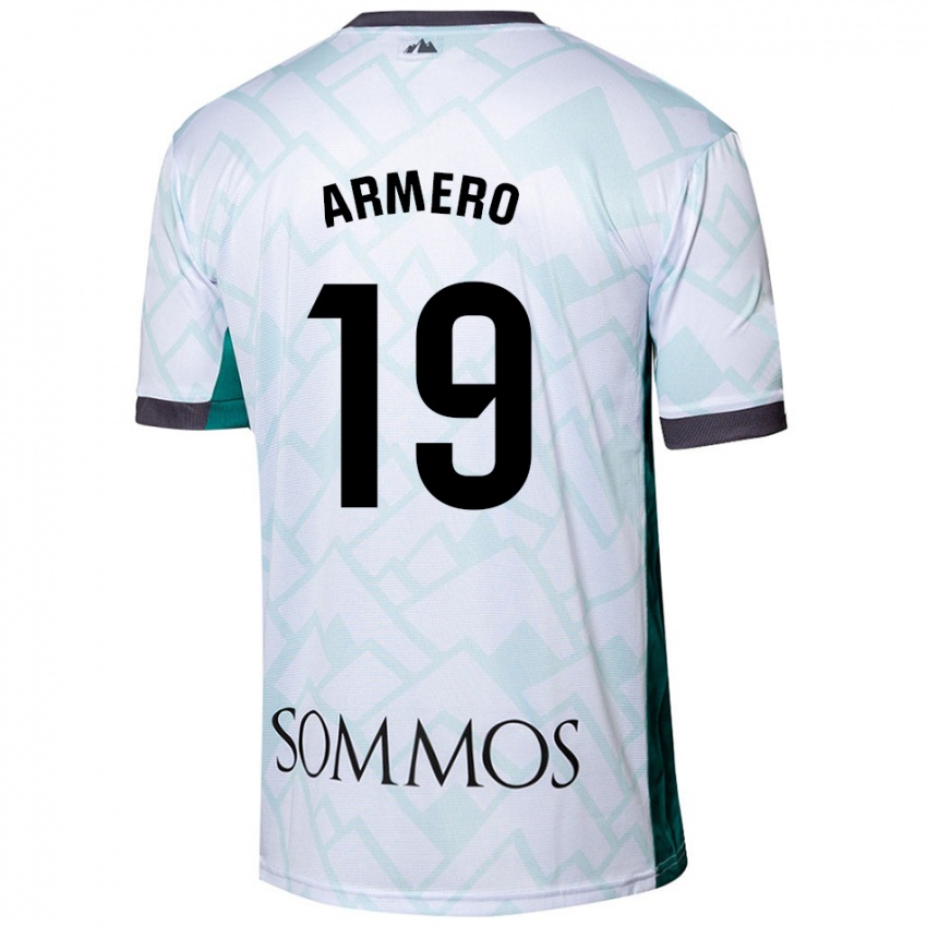 Kinder Sergi Armero #19 Weiß Grün Auswärtstrikot Trikot 2024/25 T-Shirt Schweiz