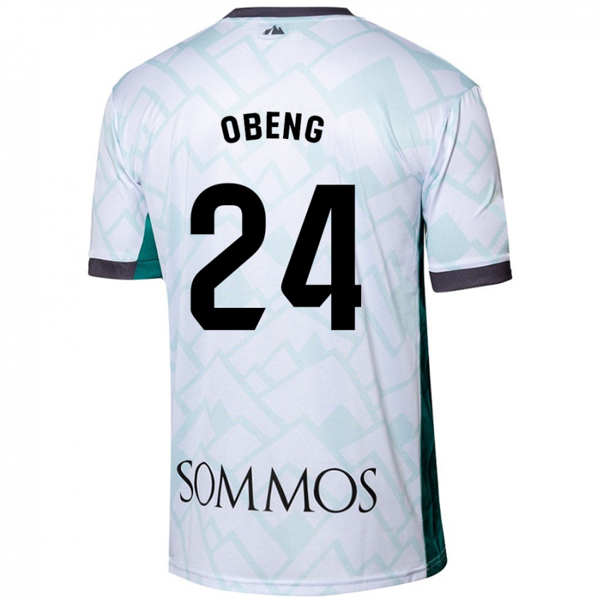 Kinder Samuel Obeng #24 Weiß Grün Auswärtstrikot Trikot 2024/25 T-Shirt Schweiz