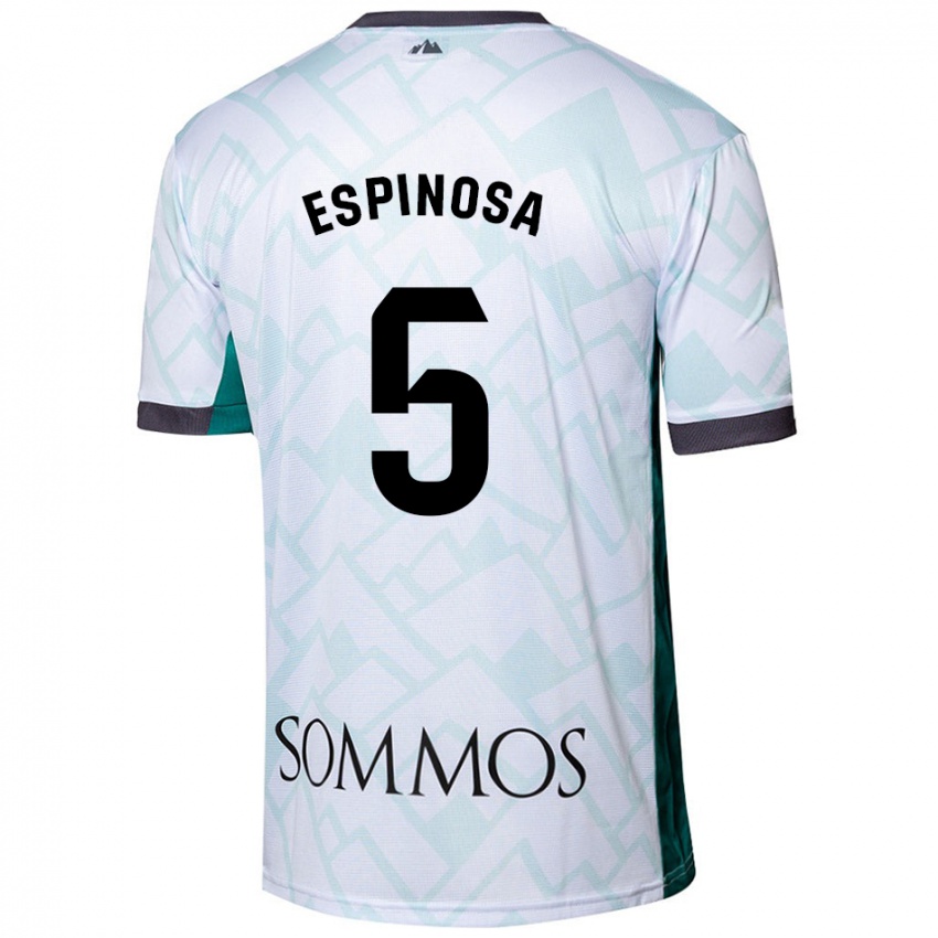 Kinder Diego Espinosa #5 Weiß Grün Auswärtstrikot Trikot 2024/25 T-Shirt Schweiz