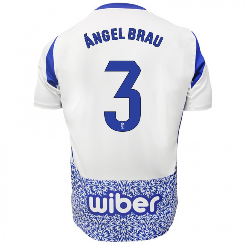 Kinder Miguel Ángel Brau #3 Weiß Blau Auswärtstrikot Trikot 2024/25 T-Shirt Schweiz