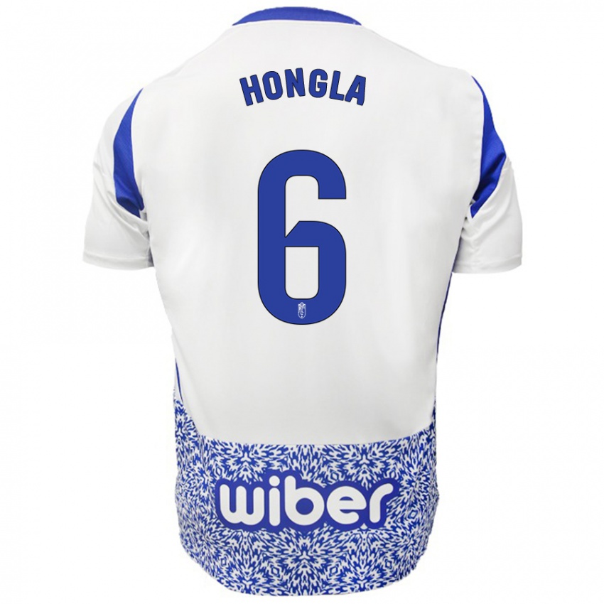 Kinder Martin Hongla #6 Weiß Blau Auswärtstrikot Trikot 2024/25 T-Shirt Schweiz