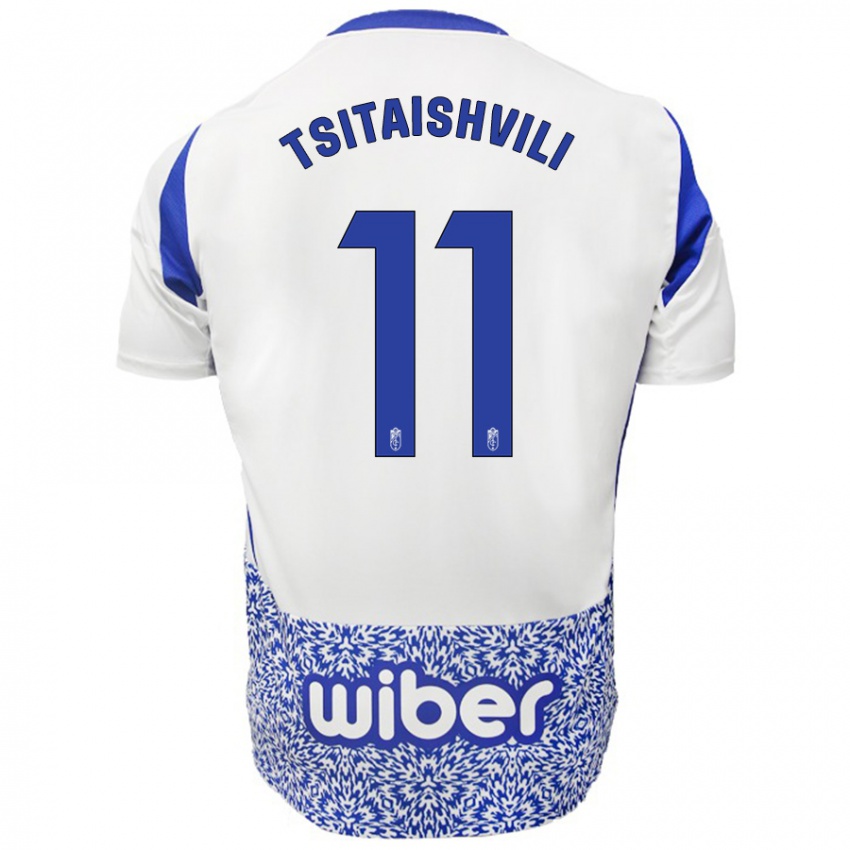 Kinder Georgiy Tsitaishvili #11 Weiß Blau Auswärtstrikot Trikot 2024/25 T-Shirt Schweiz