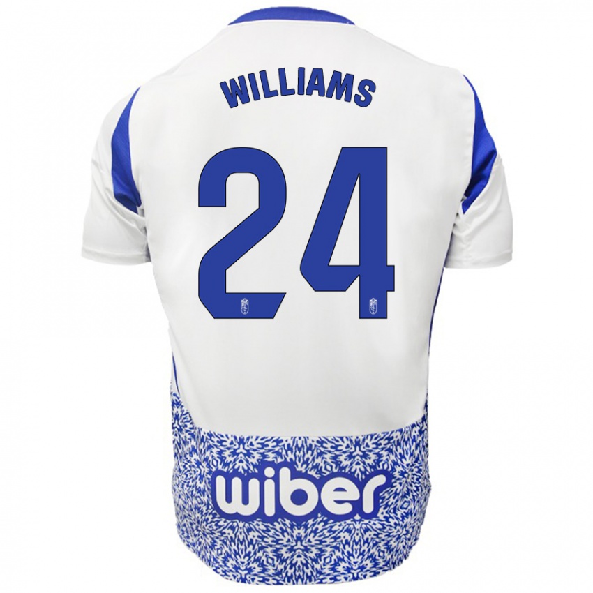 Kinder Loïc Williams #24 Weiß Blau Auswärtstrikot Trikot 2024/25 T-Shirt Schweiz