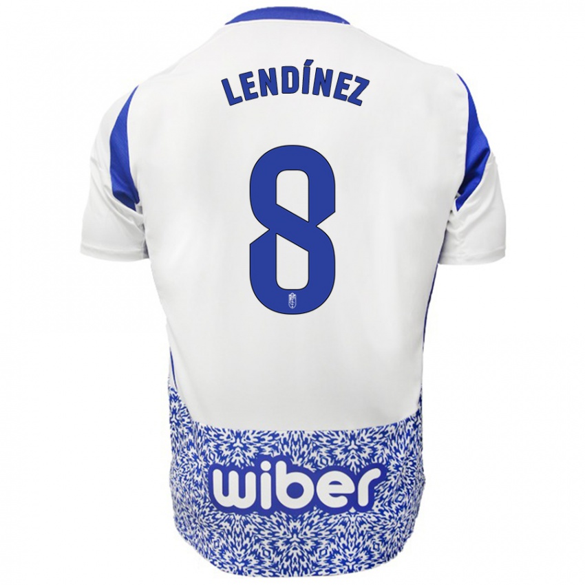 Kinder Juanma Lendínez #8 Weiß Blau Auswärtstrikot Trikot 2024/25 T-Shirt Schweiz