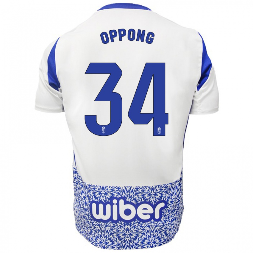 Kinder Oscar Naasei Oppong #34 Weiß Blau Auswärtstrikot Trikot 2024/25 T-Shirt Schweiz