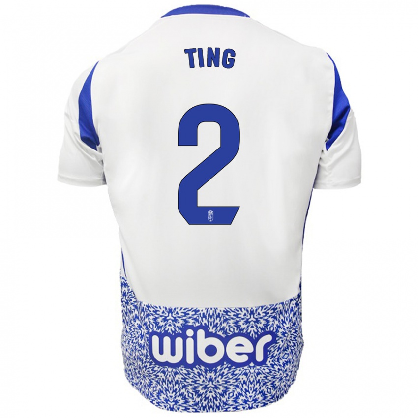 Enfant Maillot Xie Ting #2 Blanc Bleu Tenues Extérieur 2024/25 T-Shirt Suisse