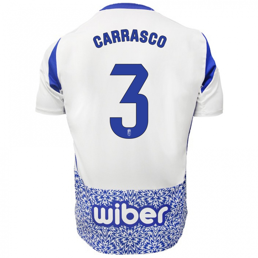 Kinder Marta Carrasco #3 Weiß Blau Auswärtstrikot Trikot 2024/25 T-Shirt Schweiz