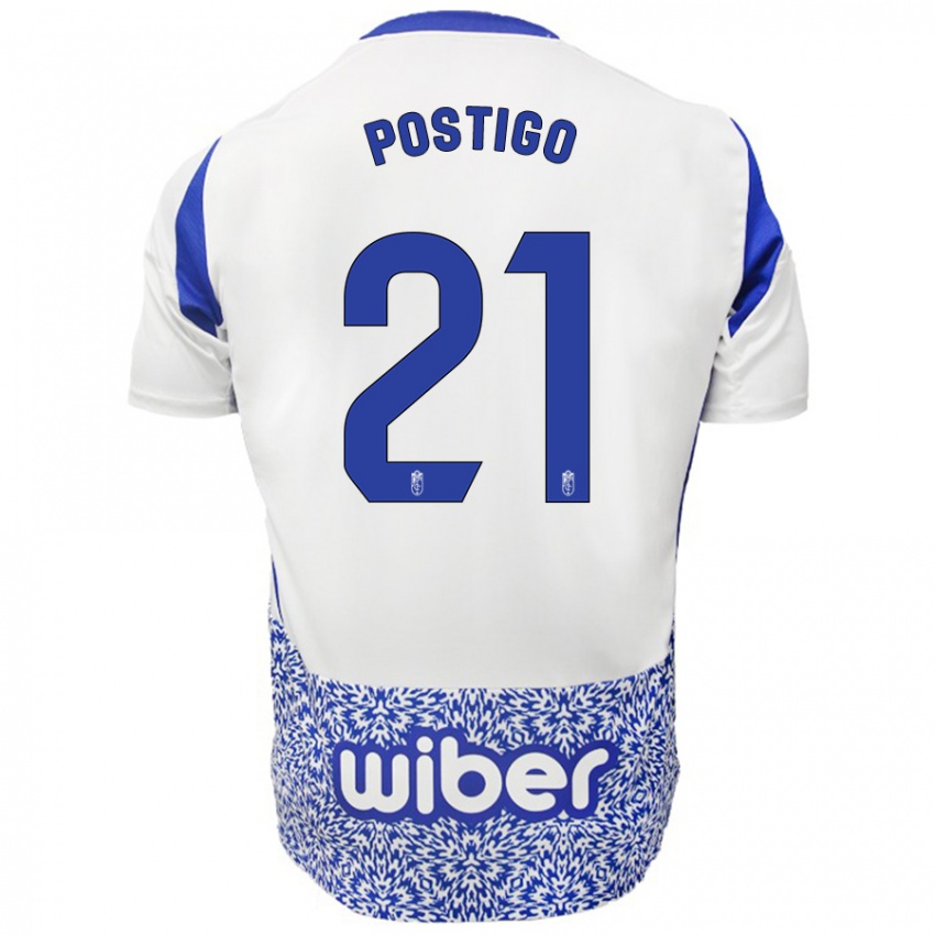 Kinder Postigo #21 Weiß Blau Auswärtstrikot Trikot 2024/25 T-Shirt Schweiz