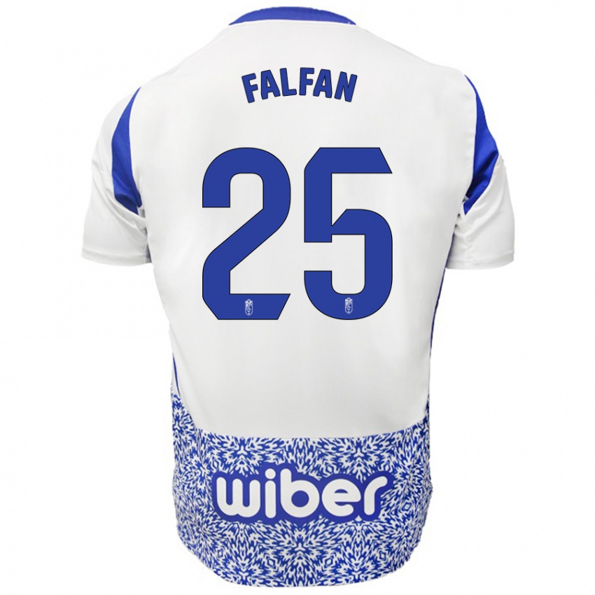 Kinder Daiana Falfán #25 Weiß Blau Auswärtstrikot Trikot 2024/25 T-Shirt Schweiz