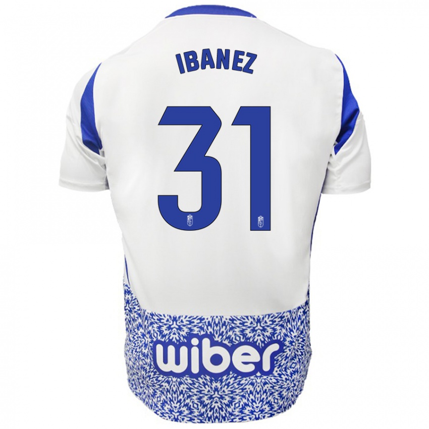 Kinder Alba Ibáñez #31 Weiß Blau Auswärtstrikot Trikot 2024/25 T-Shirt Schweiz