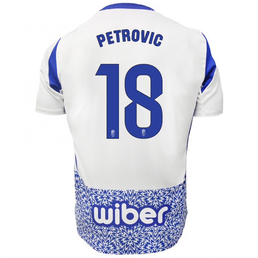 Kinder Njegos Petrovic #18 Weiß Blau Auswärtstrikot Trikot 2024/25 T-Shirt Schweiz