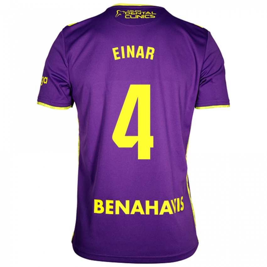 Enfant Maillot Einar Galilea #4 Violet Jaune Tenues Extérieur 2024/25 T-Shirt Suisse