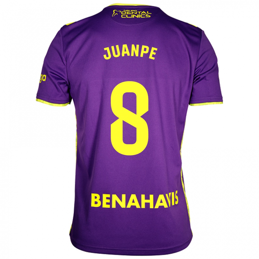 Enfant Maillot Juanpe #8 Violet Jaune Tenues Extérieur 2024/25 T-Shirt Suisse