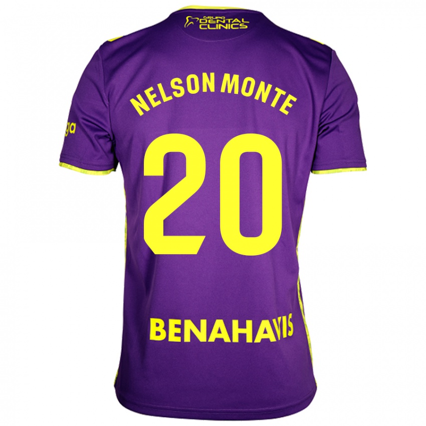 Enfant Maillot Nélson Monte #20 Violet Jaune Tenues Extérieur 2024/25 T-Shirt Suisse