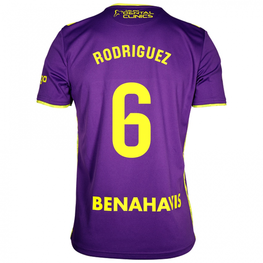 Enfant Maillot Rafa Rodríguez #6 Violet Jaune Tenues Extérieur 2024/25 T-Shirt Suisse