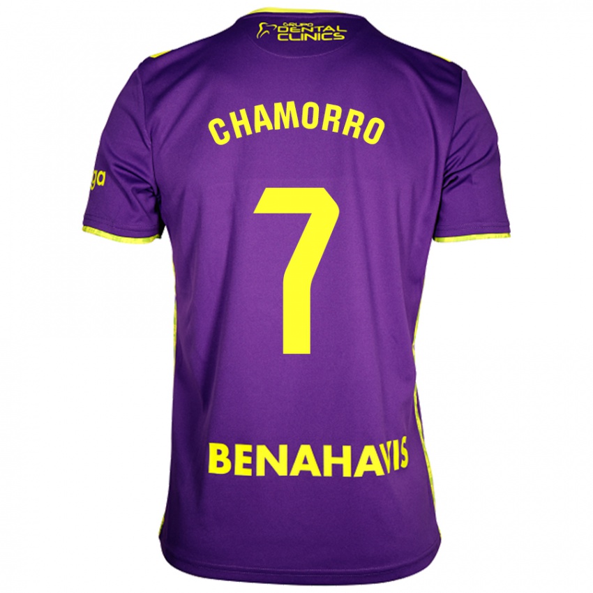 Enfant Maillot Alexis Chamorro #7 Violet Jaune Tenues Extérieur 2024/25 T-Shirt Suisse