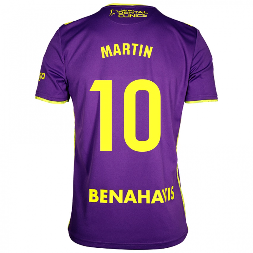 Enfant Maillot Jesús Martín #10 Violet Jaune Tenues Extérieur 2024/25 T-Shirt Suisse