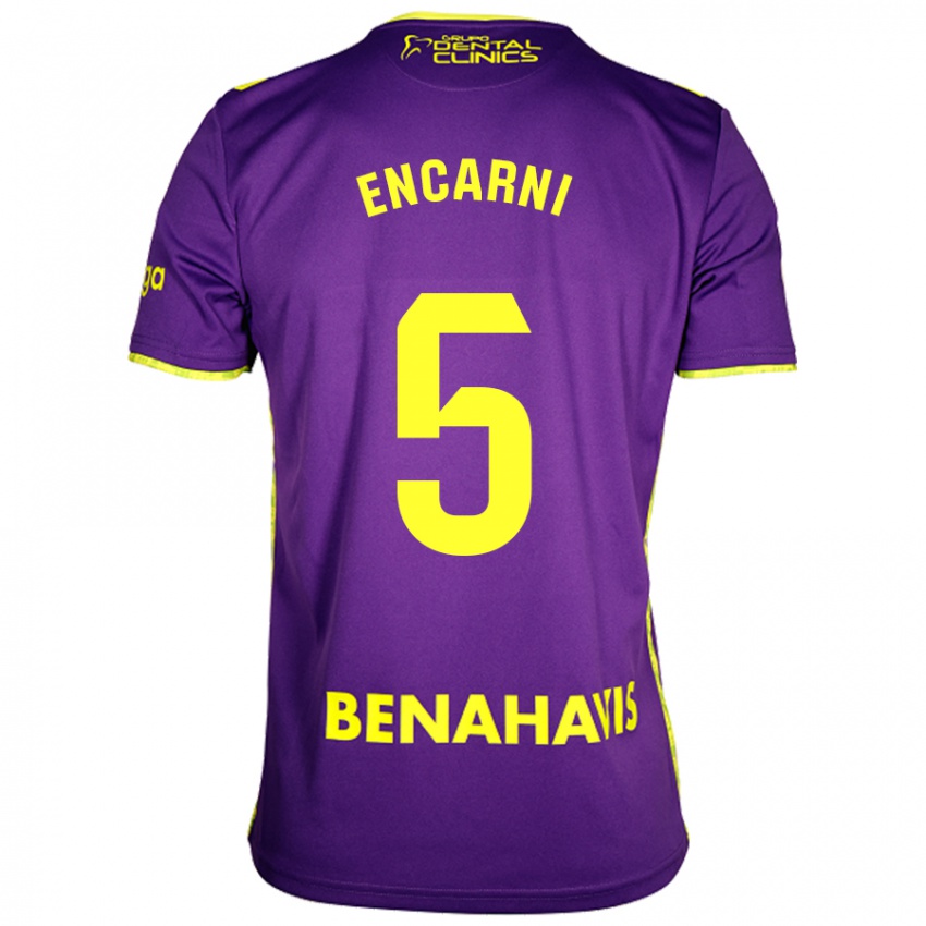 Enfant Maillot Encarni #5 Violet Jaune Tenues Extérieur 2024/25 T-Shirt Suisse