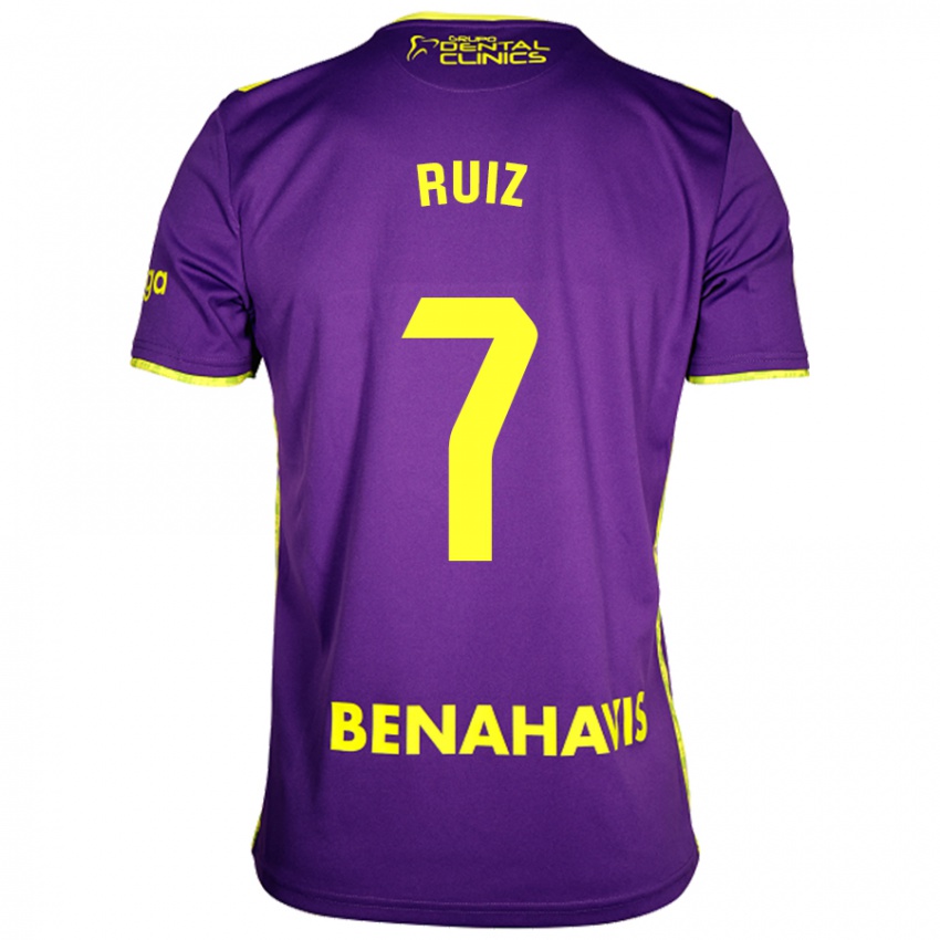 Enfant Maillot María Ruiz #7 Violet Jaune Tenues Extérieur 2024/25 T-Shirt Suisse