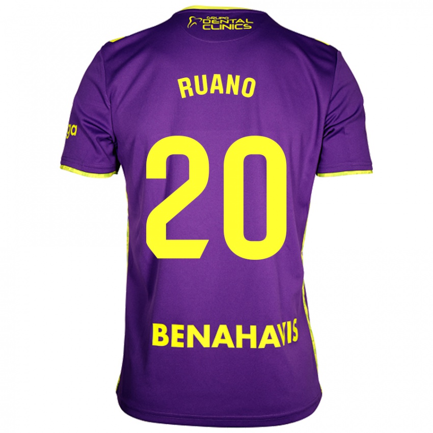 Enfant Maillot Celia Ruano #20 Violet Jaune Tenues Extérieur 2024/25 T-Shirt Suisse