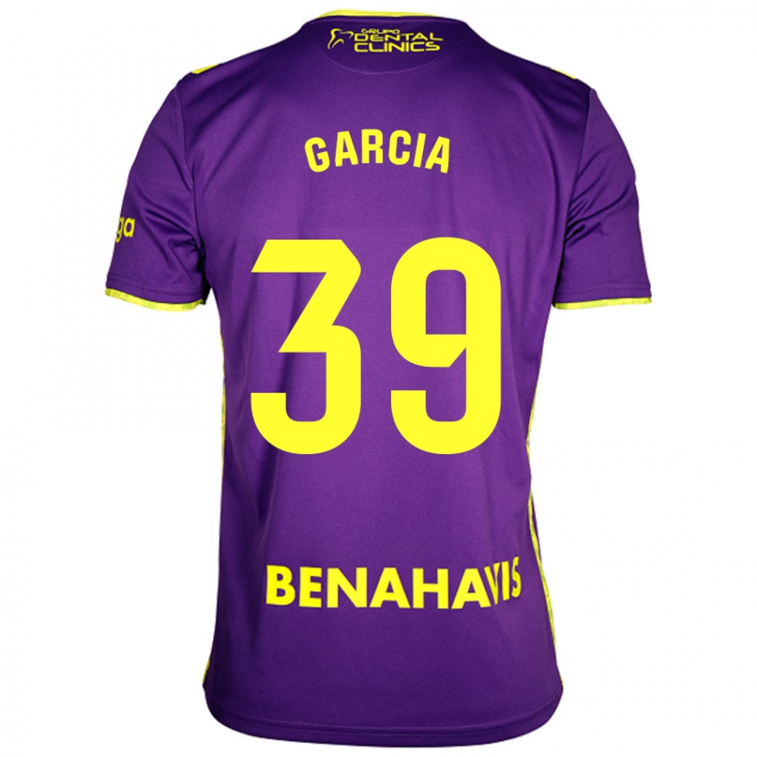 Enfant Maillot Claudia García #39 Violet Jaune Tenues Extérieur 2024/25 T-Shirt Suisse