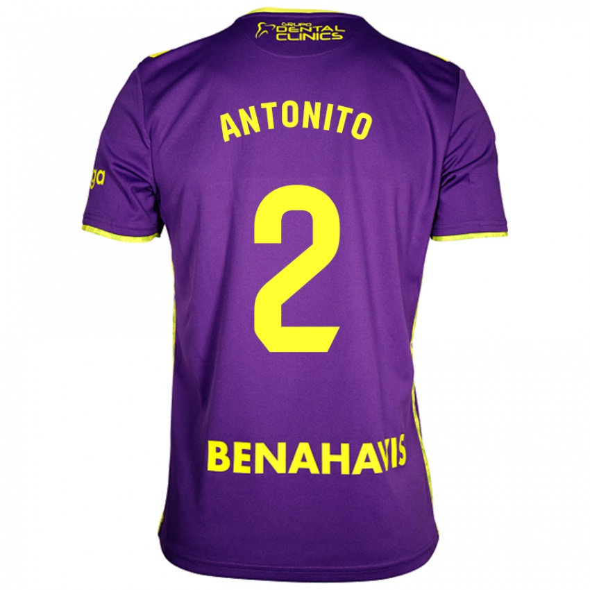 Enfant Maillot Antoñito #2 Violet Jaune Tenues Extérieur 2024/25 T-Shirt Suisse