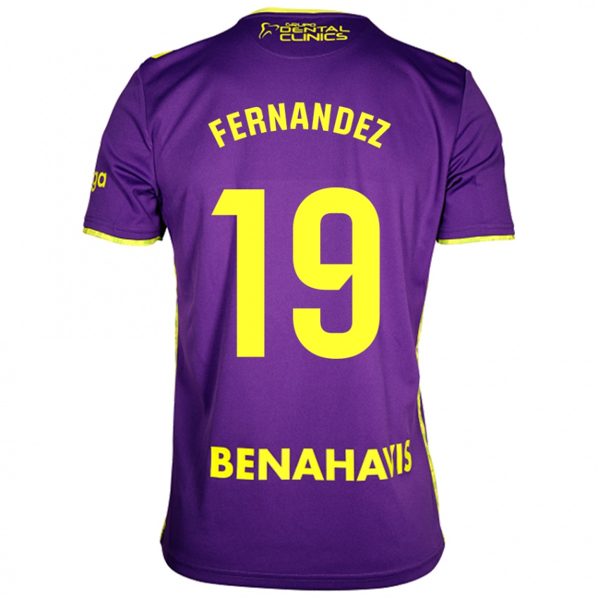 Kinder Raúl Fernández #19 Lila Gelb Auswärtstrikot Trikot 2024/25 T-Shirt Schweiz