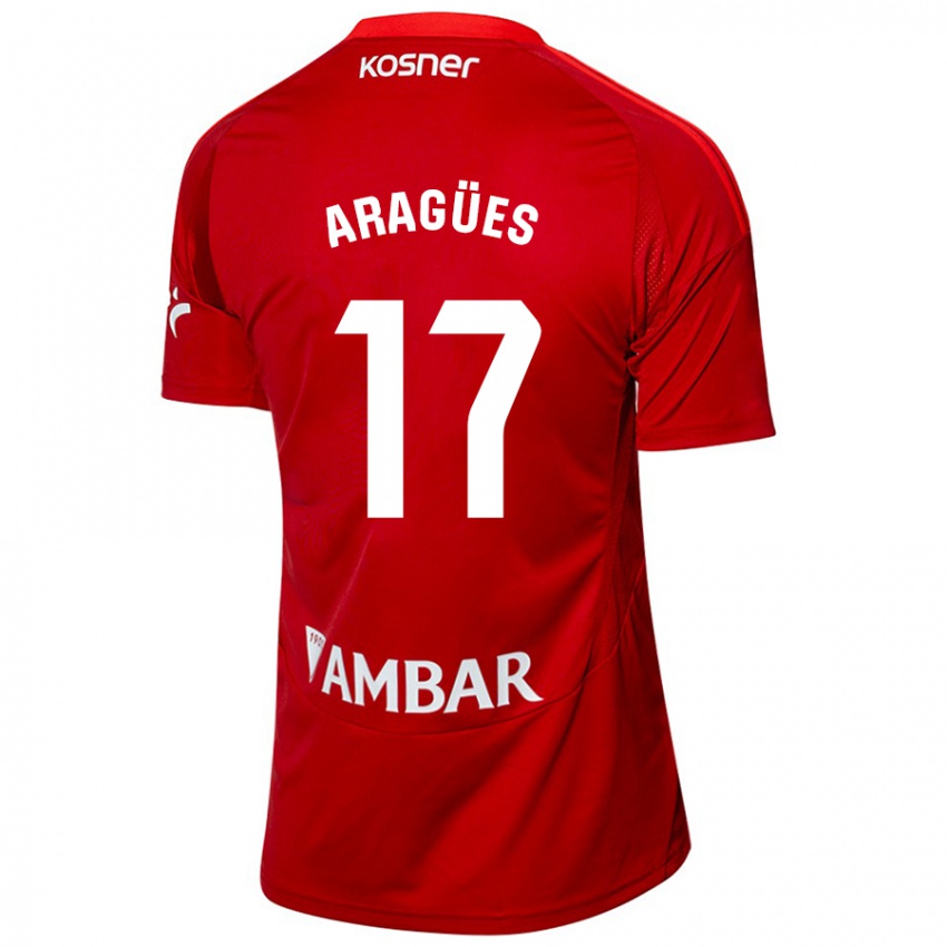 Kinder Chema Aragües #17 Weiß Blau Auswärtstrikot Trikot 2024/25 T-Shirt Schweiz