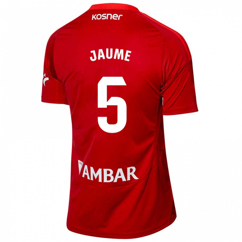 Enfant Maillot Jaume Grau #5 Blanc Bleu Tenues Extérieur 2024/25 T-Shirt Suisse