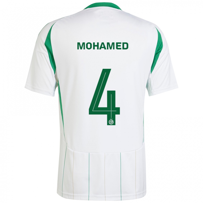 Kinder Ali Mohamed #4 Weiß Grün Auswärtstrikot Trikot 2024/25 T-Shirt Schweiz