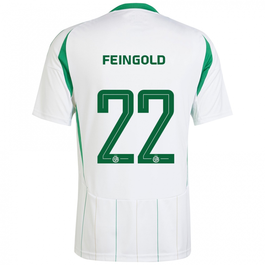 Kinder Ilay Feingold #22 Weiß Grün Auswärtstrikot Trikot 2024/25 T-Shirt Schweiz