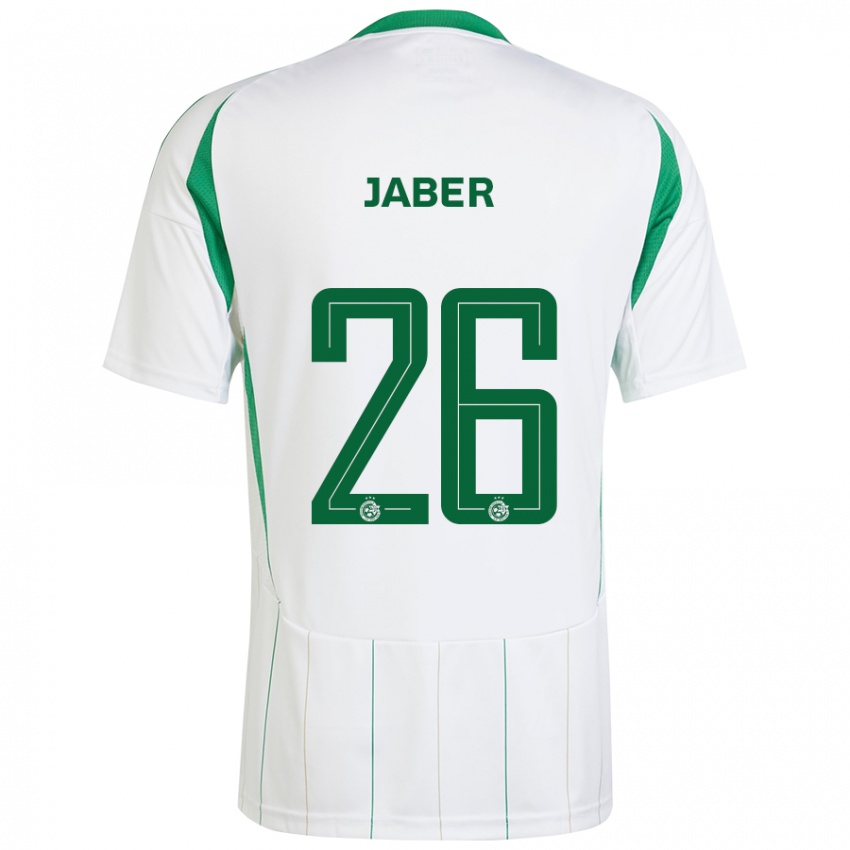 Kinder Mahmoud Jaber #26 Weiß Grün Auswärtstrikot Trikot 2024/25 T-Shirt Schweiz