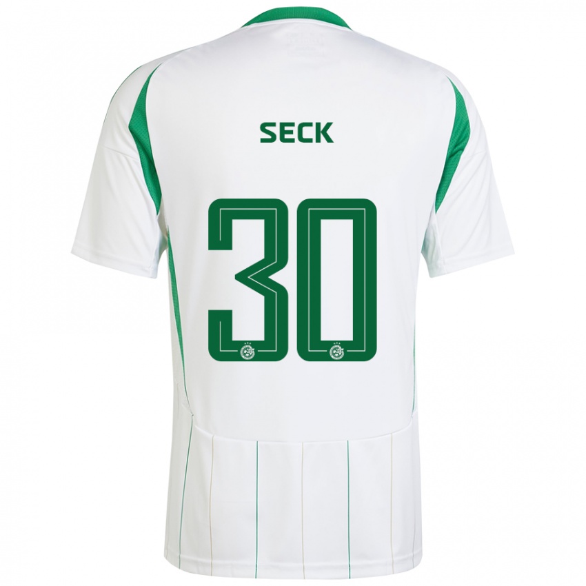 Kinder Abdoulaye Seck #30 Weiß Grün Auswärtstrikot Trikot 2024/25 T-Shirt Schweiz