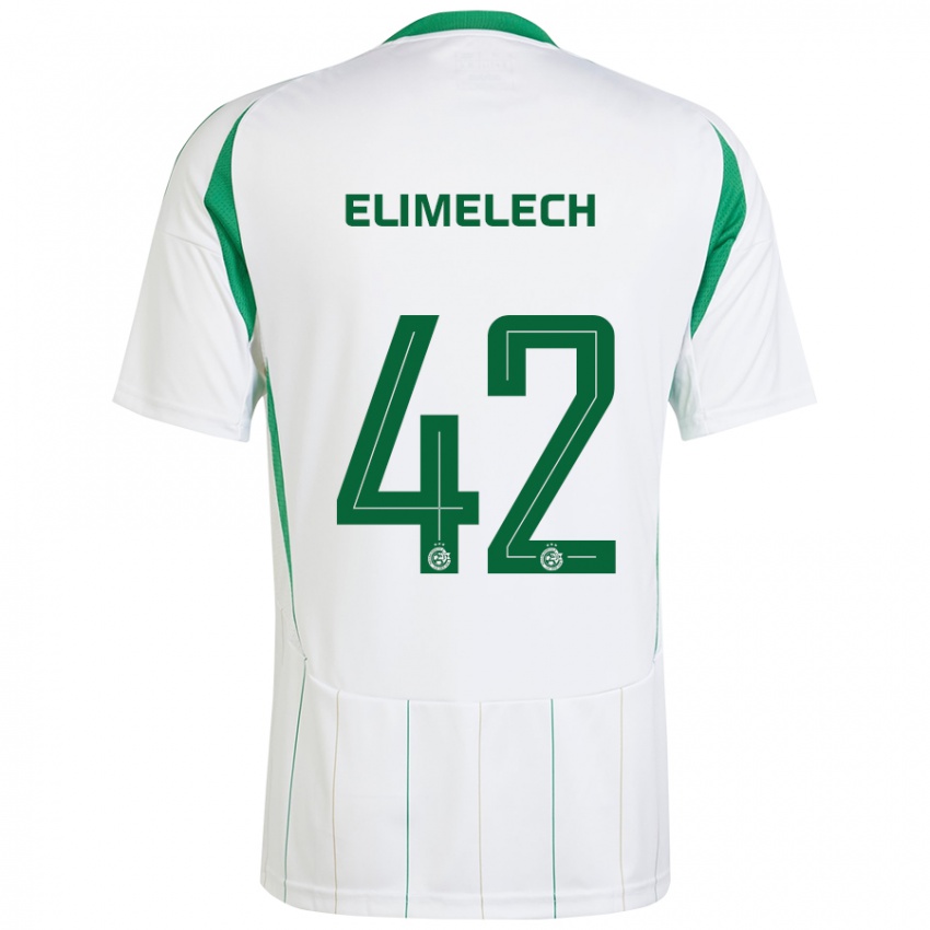 Kinder Roey Elimelech #42 Weiß Grün Auswärtstrikot Trikot 2024/25 T-Shirt Schweiz