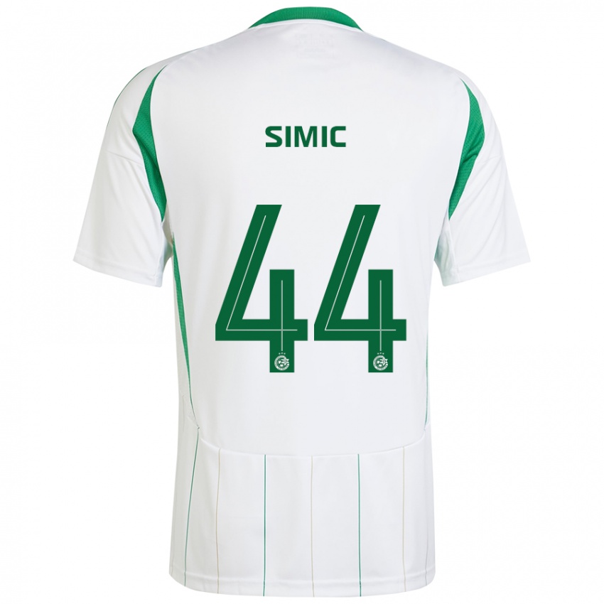 Kinder Lorenco Simic #44 Weiß Grün Auswärtstrikot Trikot 2024/25 T-Shirt Schweiz