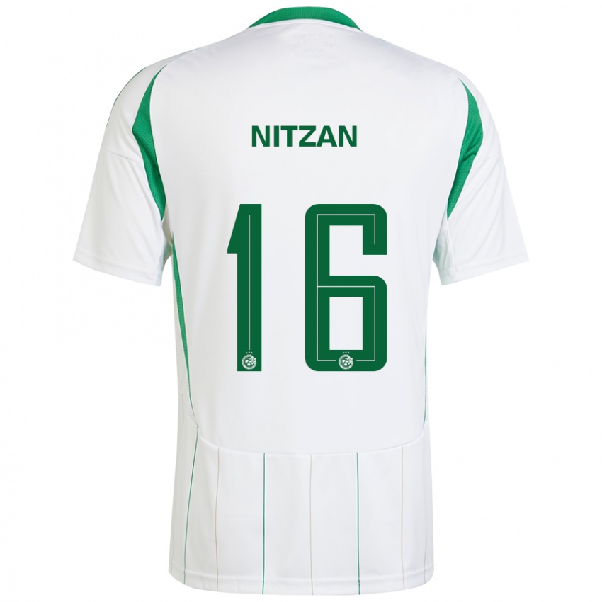 Kinder Itamar Nitzan #16 Weiß Grün Auswärtstrikot Trikot 2024/25 T-Shirt Schweiz